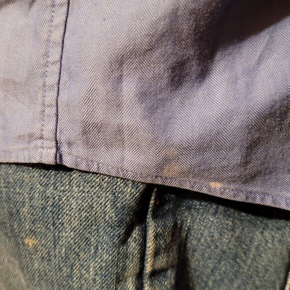 Nordstrom Blue Jacquard Cotton Dress Shirt 17.5 37 Tailored Fit Preppy Executive - Picture 7 of 11